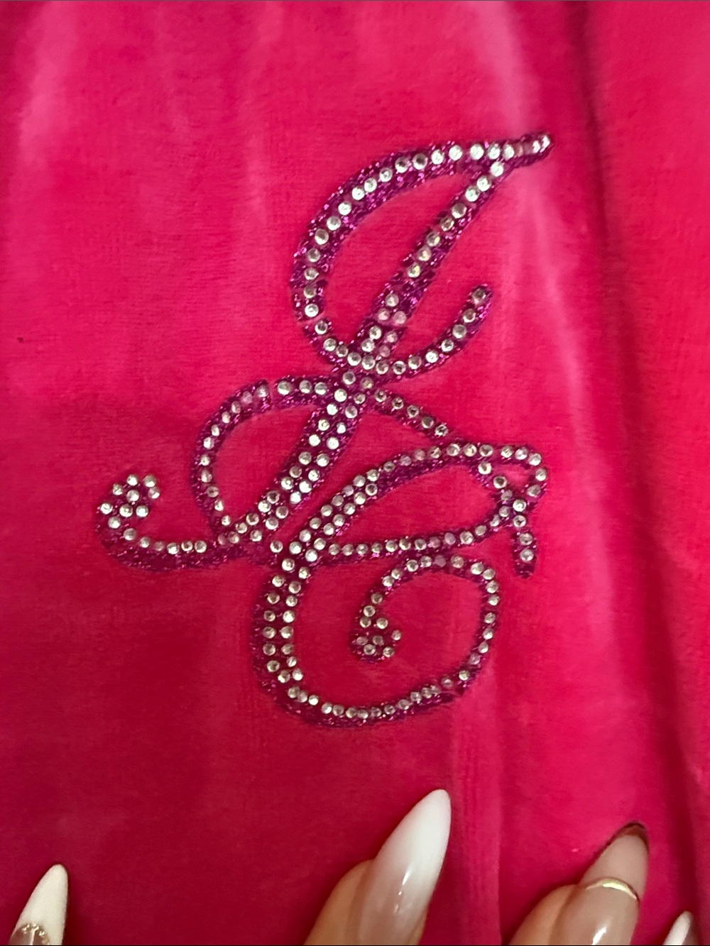 Vintage Juicy Couture Bright Pink Velour Zip Hoodie Track Suit - Picture 5 of 6